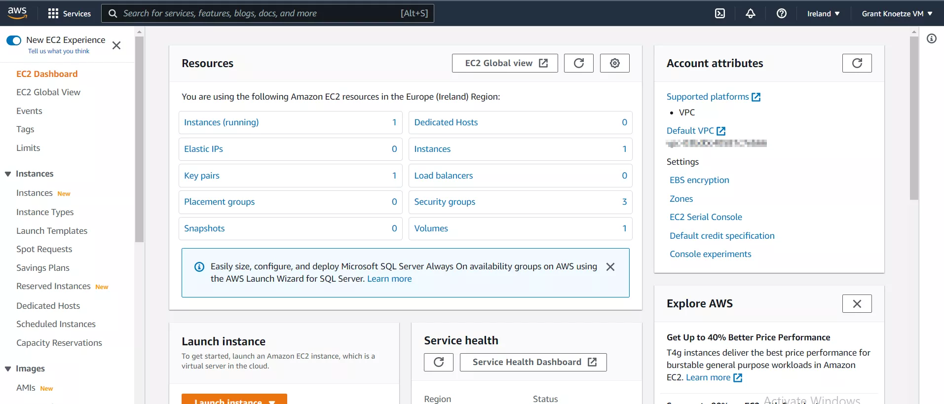 Snapshot of aws-ec2-dashboard