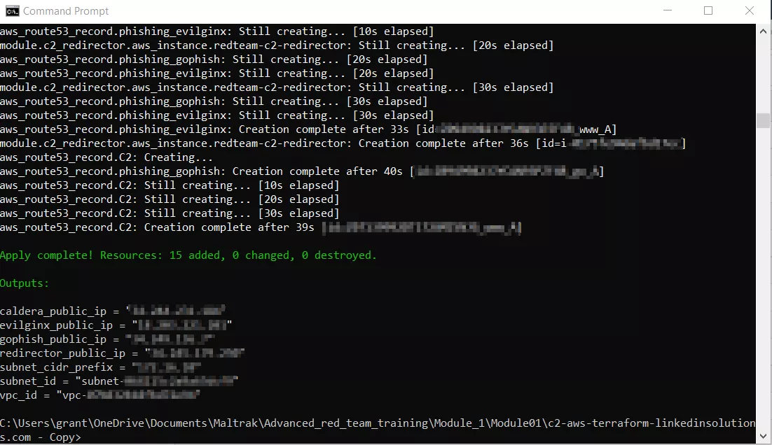 Snapshot of complete build
