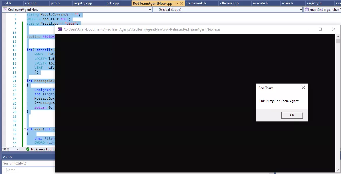 Message Box API in C++..